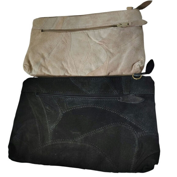 Suede Patchwork Clutches (2) - Picture 3 of 5